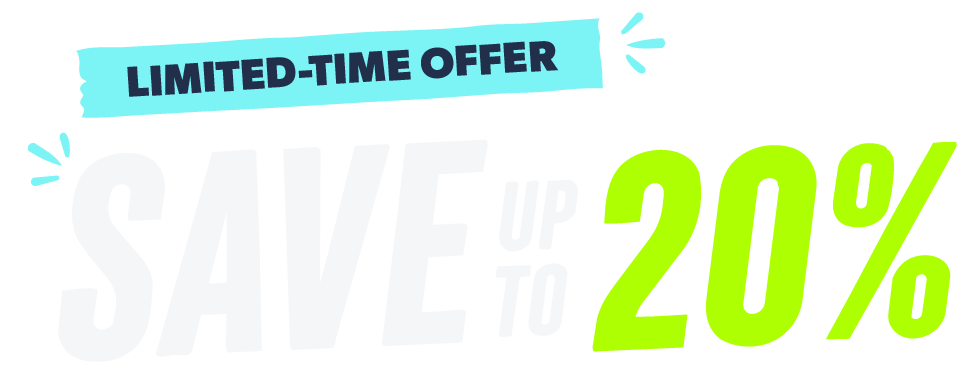 Save up to 20% on