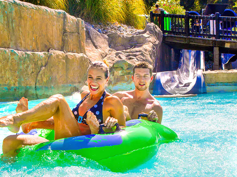couple at raging waters